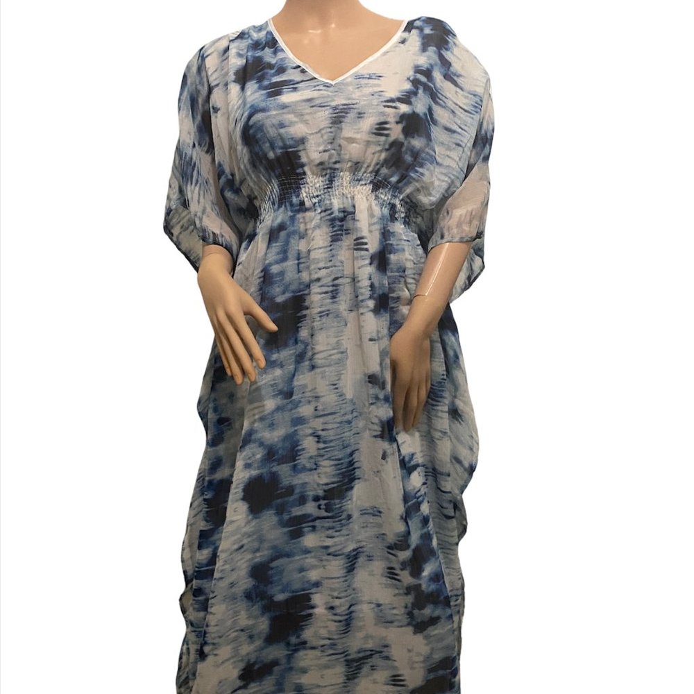 Beach  Dress Blue and white size: L ,NEW